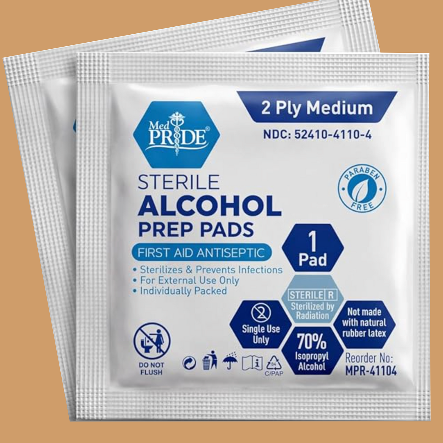 Toallitas de Alcohol Estériles de Grado Médico